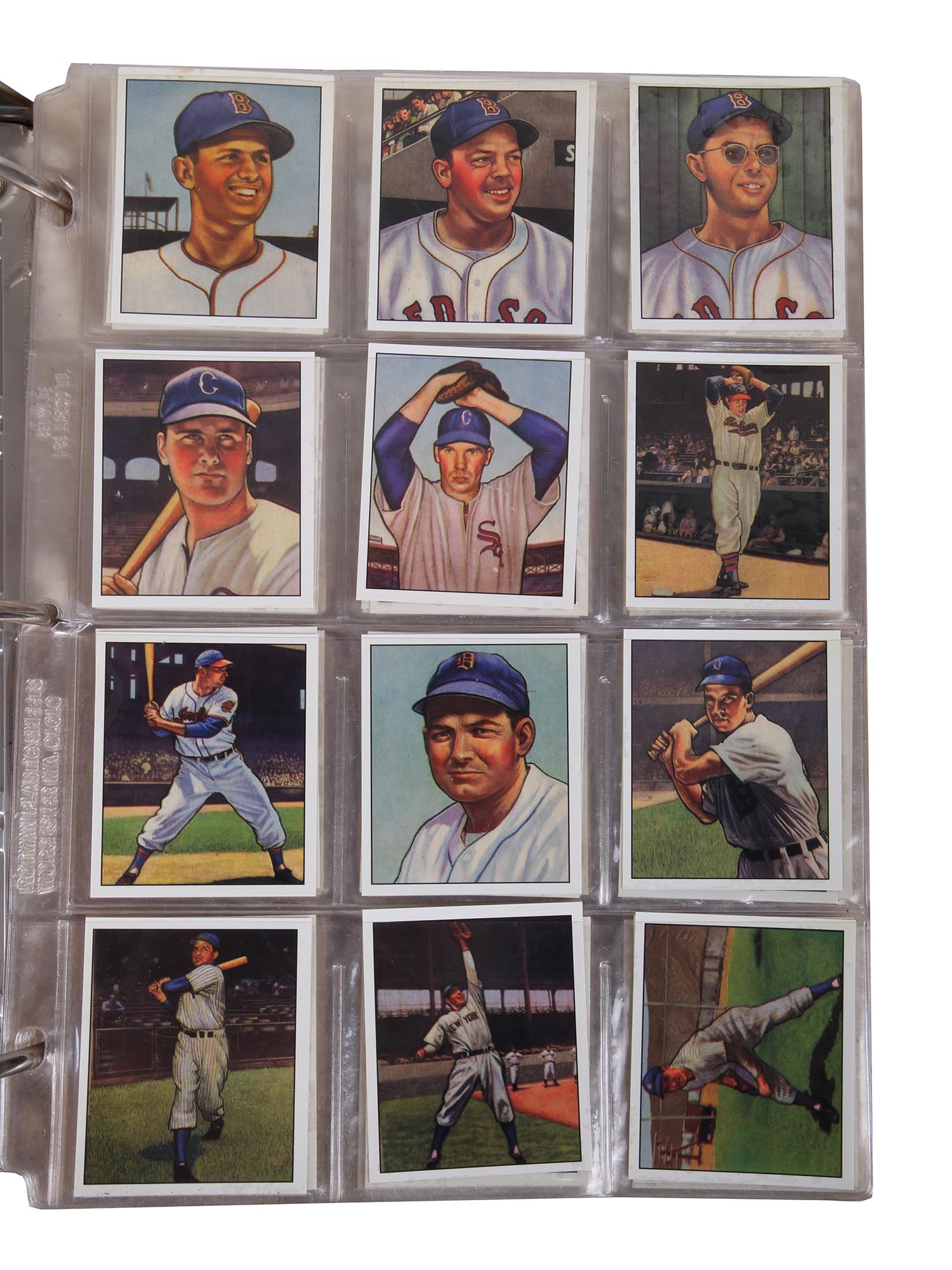 BASEBALL TRADING CARDS 1950S REPRINTS TWO ALBUMS PIC-5